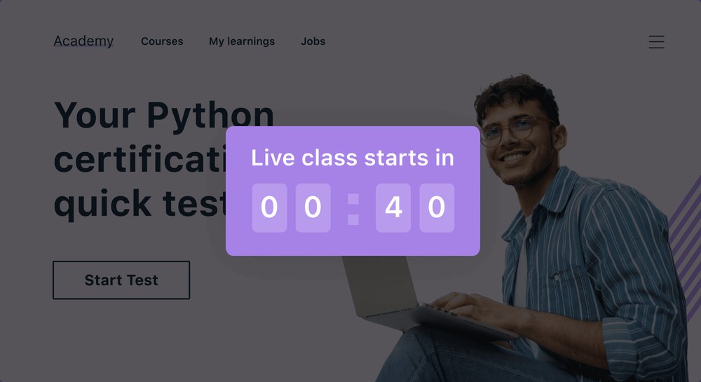 Add countdown pop ups for sales and discounts