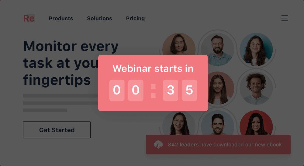 Add countdown pop ups for sales and discounts