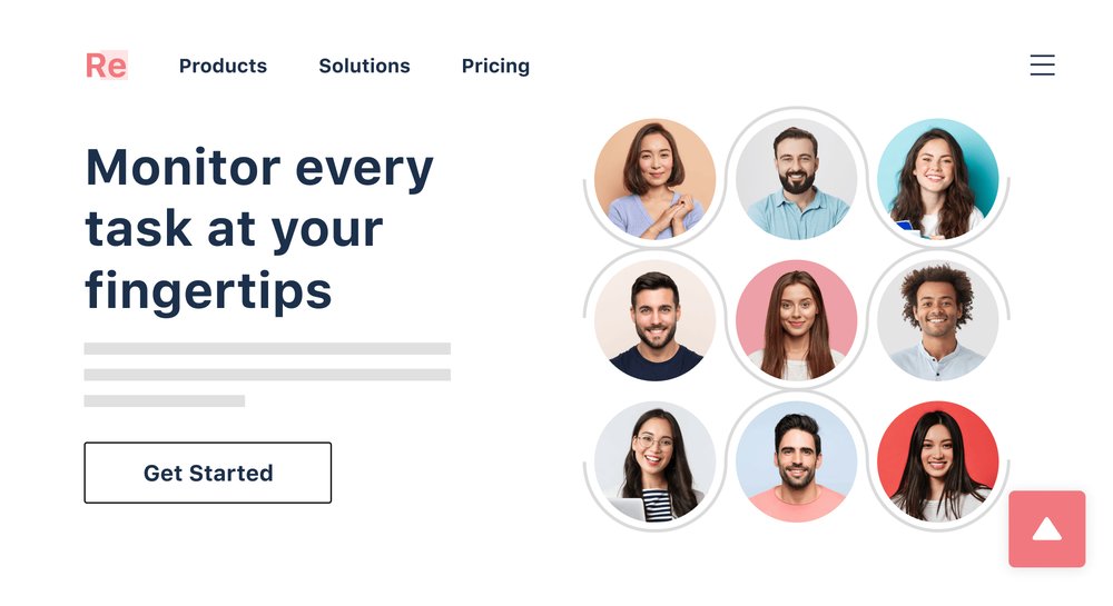 Add a dynamic button that scrolls the shopper to the top of a page