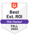 G2 best est roi mid market fall 2022