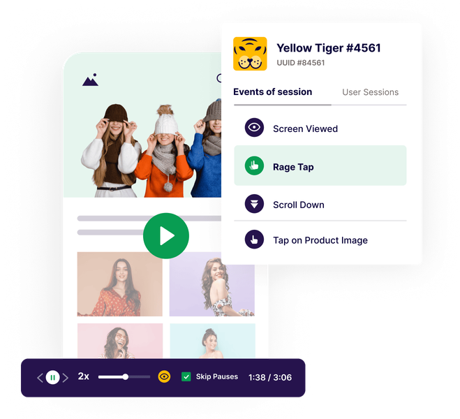 VWO Insights - Mobile App - Session Recordings